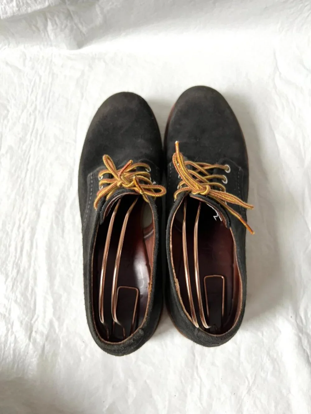 Red Wing shoes 8055 Foreman Oxford mens 9.5 D black suede lace up made in USA